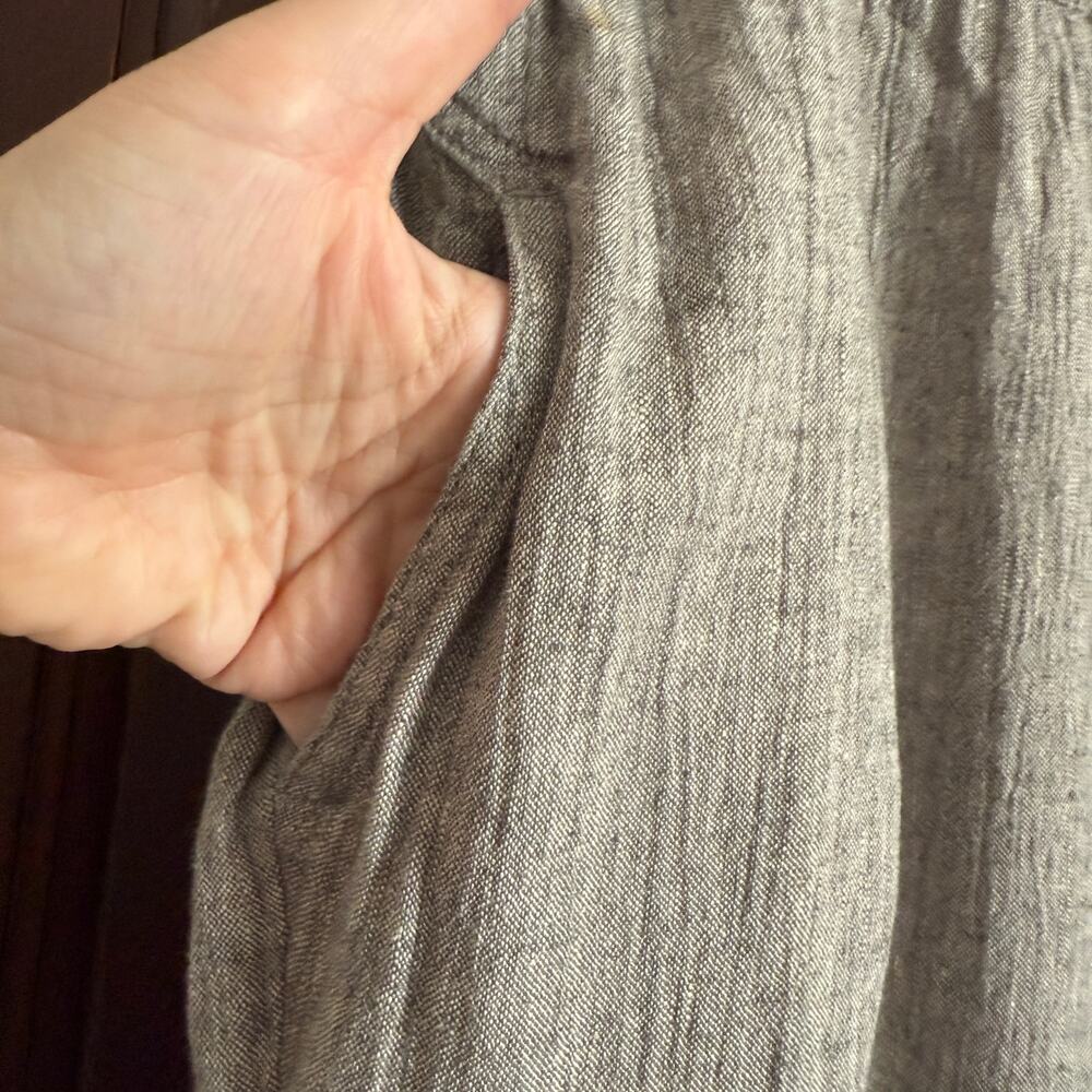 POETRY | Linen Cotton Blend Crinkle Gauze Relaxed Tapered Pant | Size 18 - Picture 6 of 8